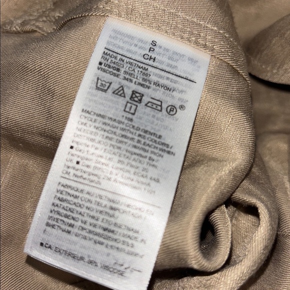 Banana Republic Linen Belted Wide-Leg Jumpsuit in a light beige or taupe color S - Picture 8 of 8